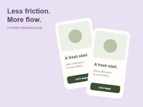 A mobile onboarding design study.